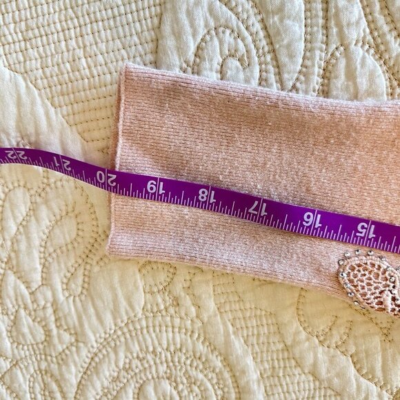 Siren Lily PLUS 3X women's pale peach cream neutral sweater with sparkles - Picture 11 of 12